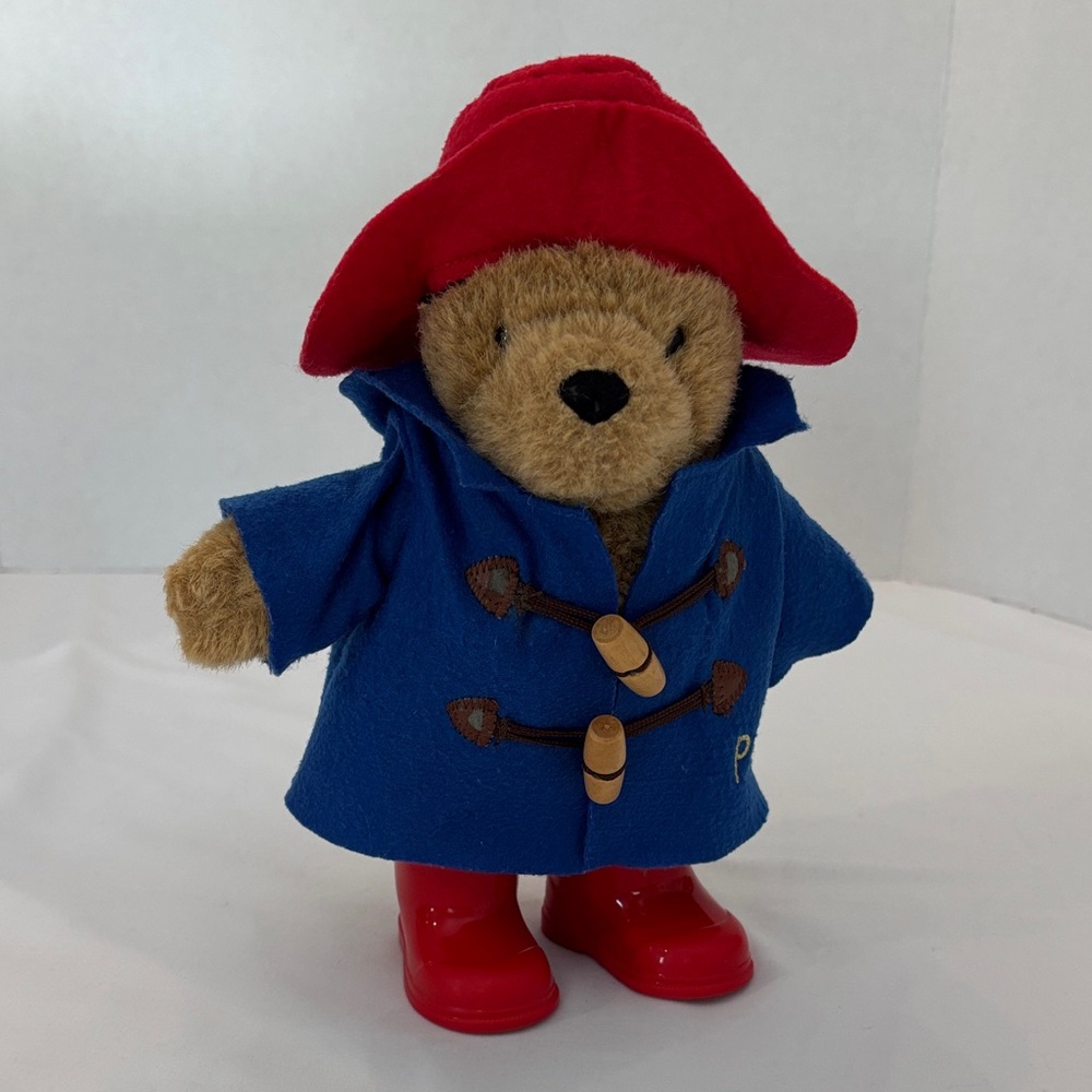 Vintage Paddington Plush Bear in Blue Coat and Red Boots and Hat